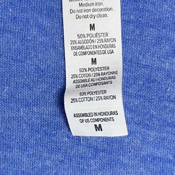 Bella Canvas AXO Alpha Chi Omega Scoop Neck Blue Tee Floral Size Medium - Picture 9 of 10